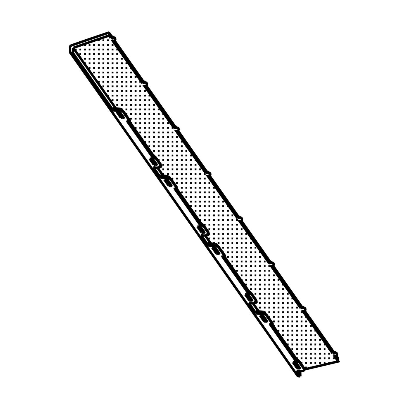 AEG tapa,canal aire,inferior izq.,L=543mm 8079821024