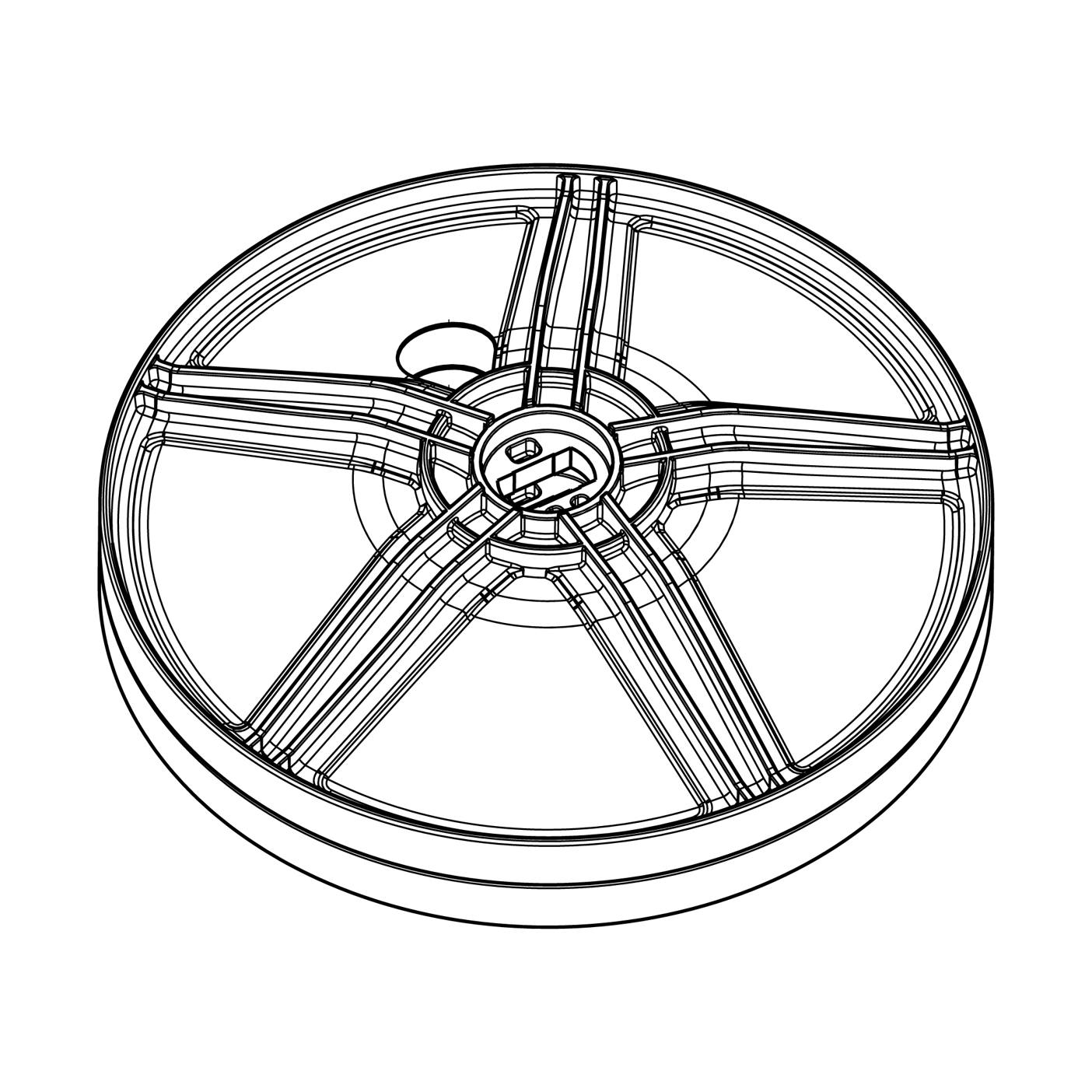 AEG pulley, plastic, Ø273mm,1600rpm 1327683023