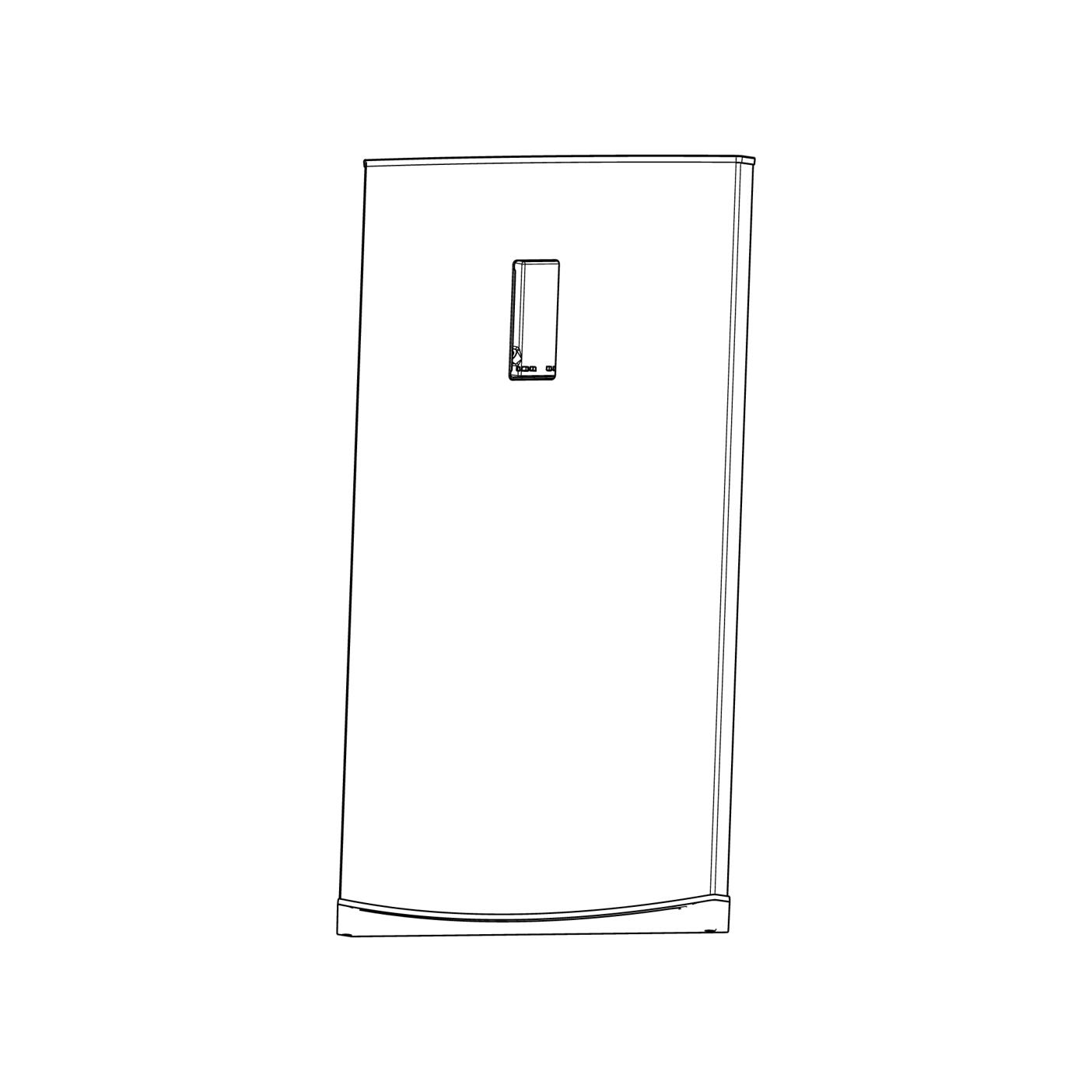 AEG Kühlschranktür, Inox, 590,8x1016mm 140263687224