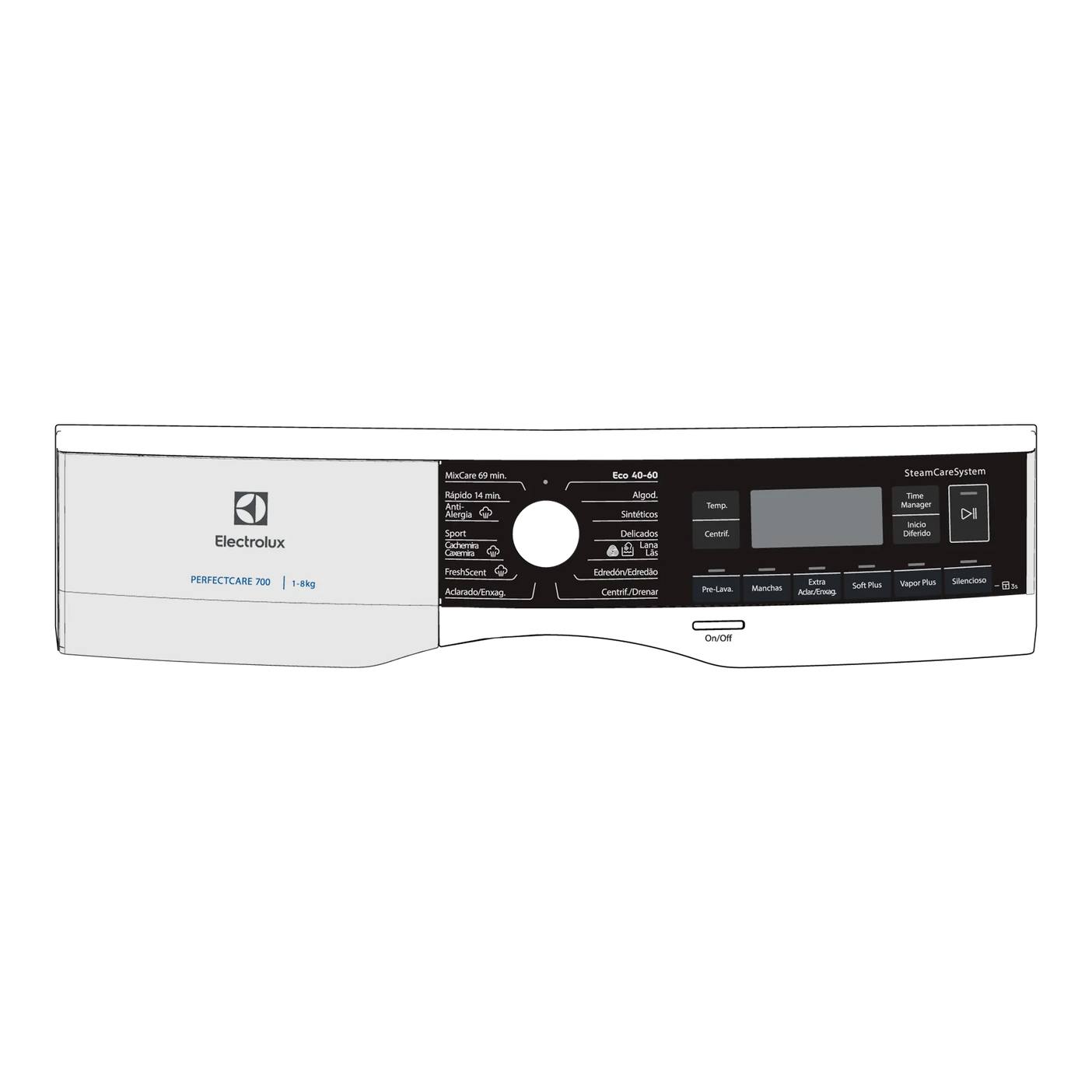 AEG panel mandos, blanco, Electrolux 140228121012