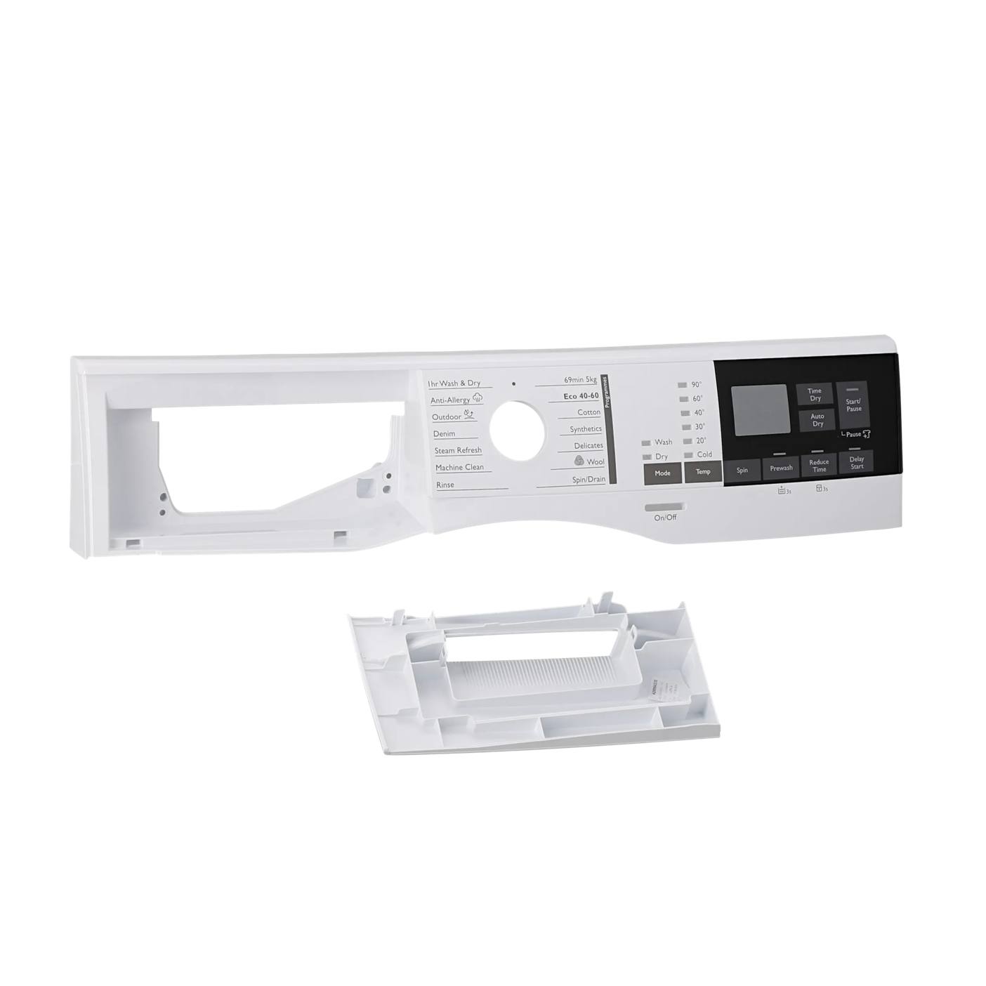 Zanussi control panel, white, John Lewis, EN 140285642025