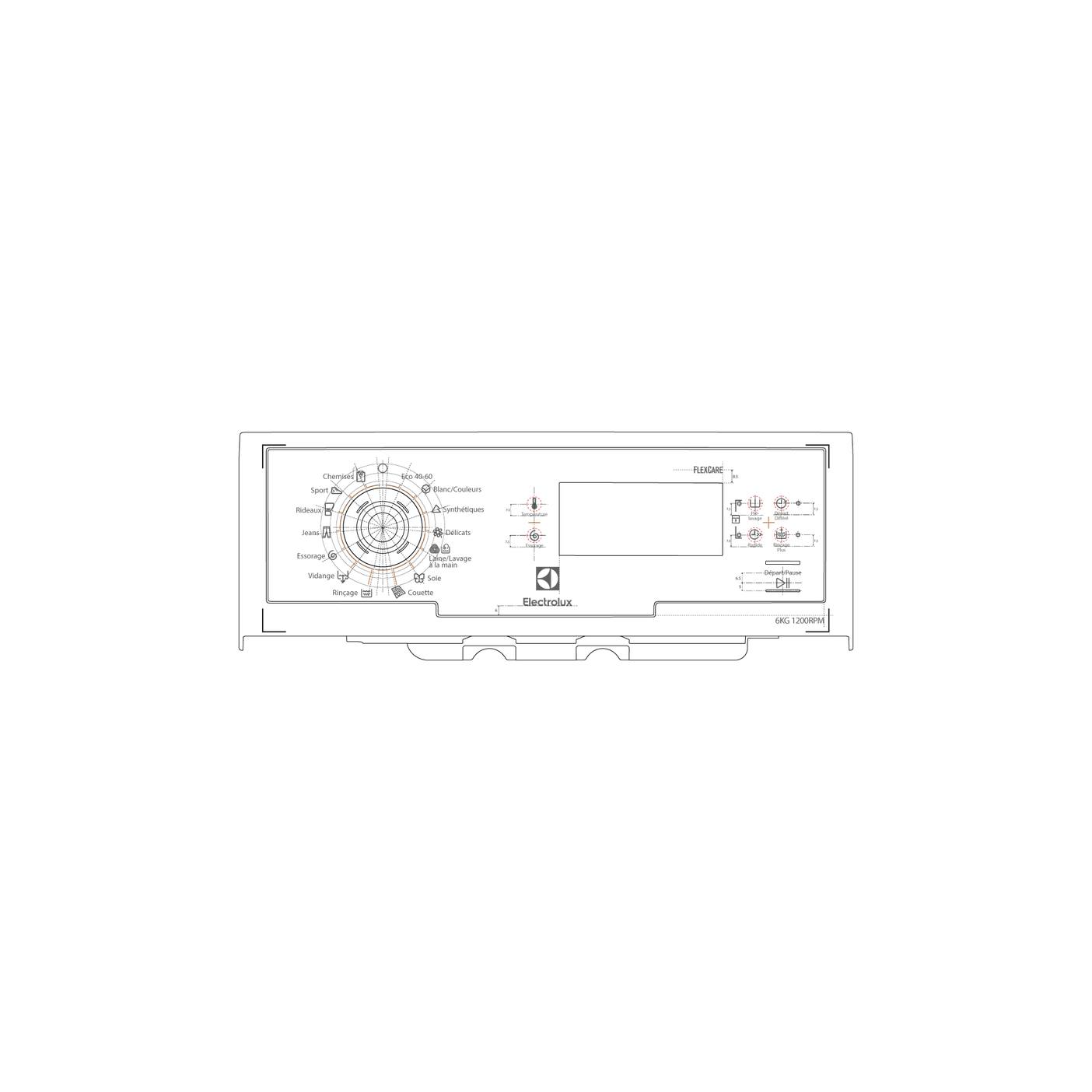 Electrolux panel mandos, blanco, AEG 140210302018