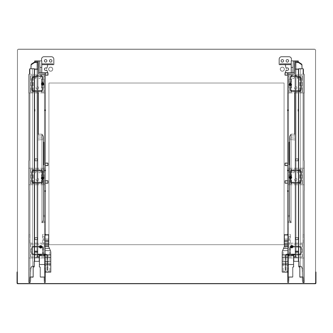 AEG Frontscheibe, Inox, Electrolux, 594x465mm 140225485576
