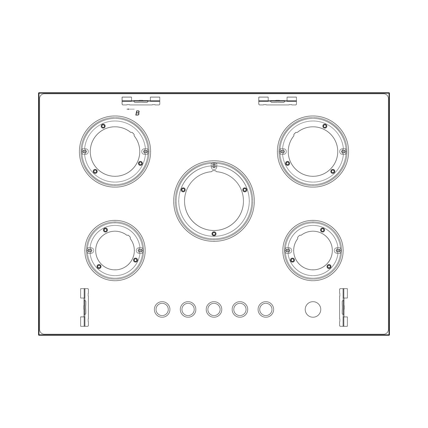 Zanussi work top, inox, AEG, 745x515mm 8089265022