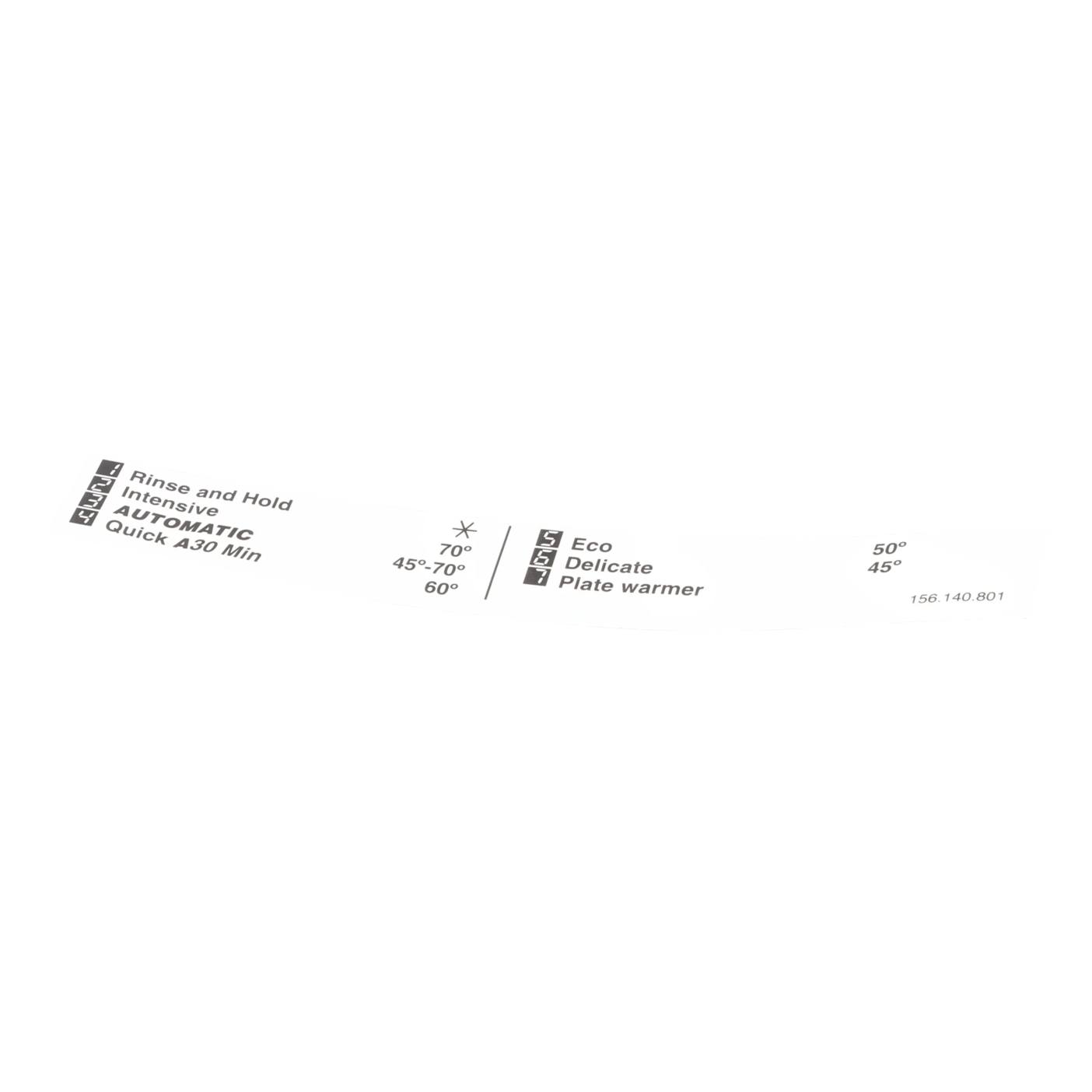 AEG Programmlabel für Geschirrspüler 1561408012