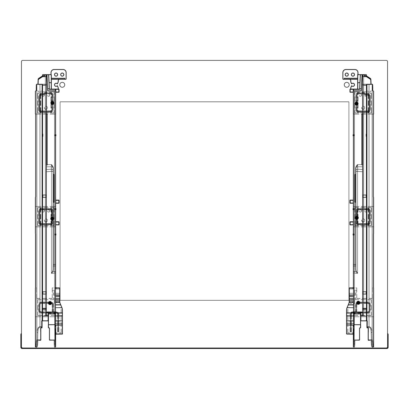 AEG Frontscheibe, Inox, Progress, 594x466mm 140225485477