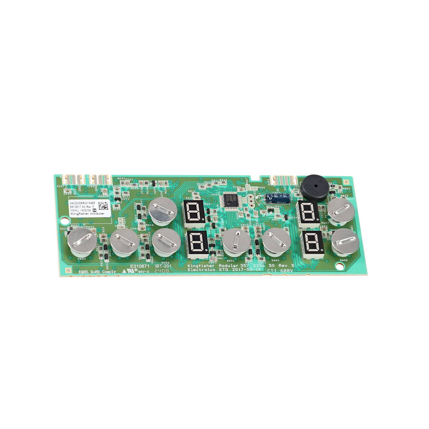 Zanussi configured electronic, user interface board, Kingfisher 9825614302389
