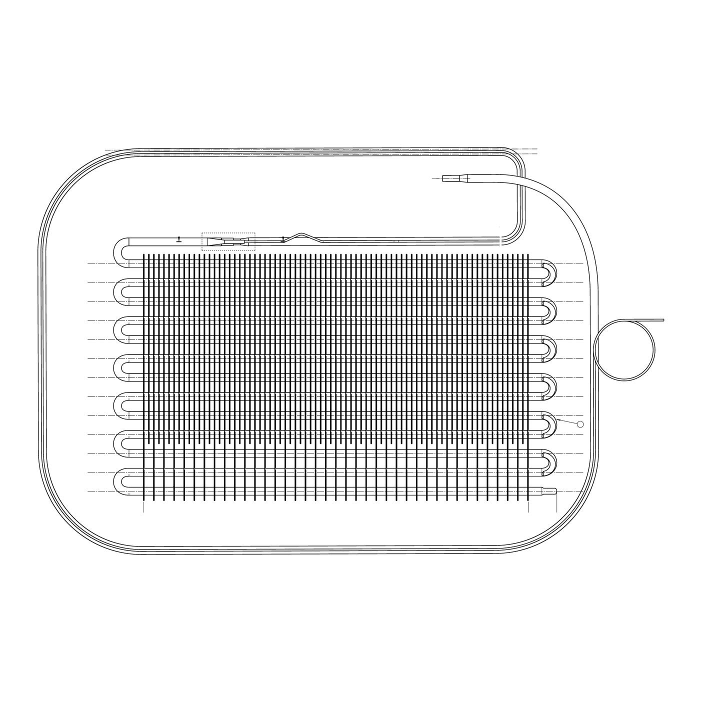 AEG Conjunto de evaporador para congelador 2087314015