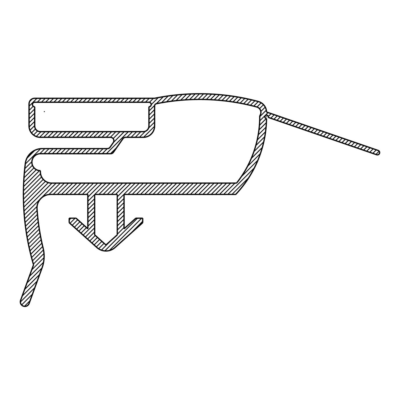 AEG Magnetische Türdichtung für Kühlschränke, grau 2426448425