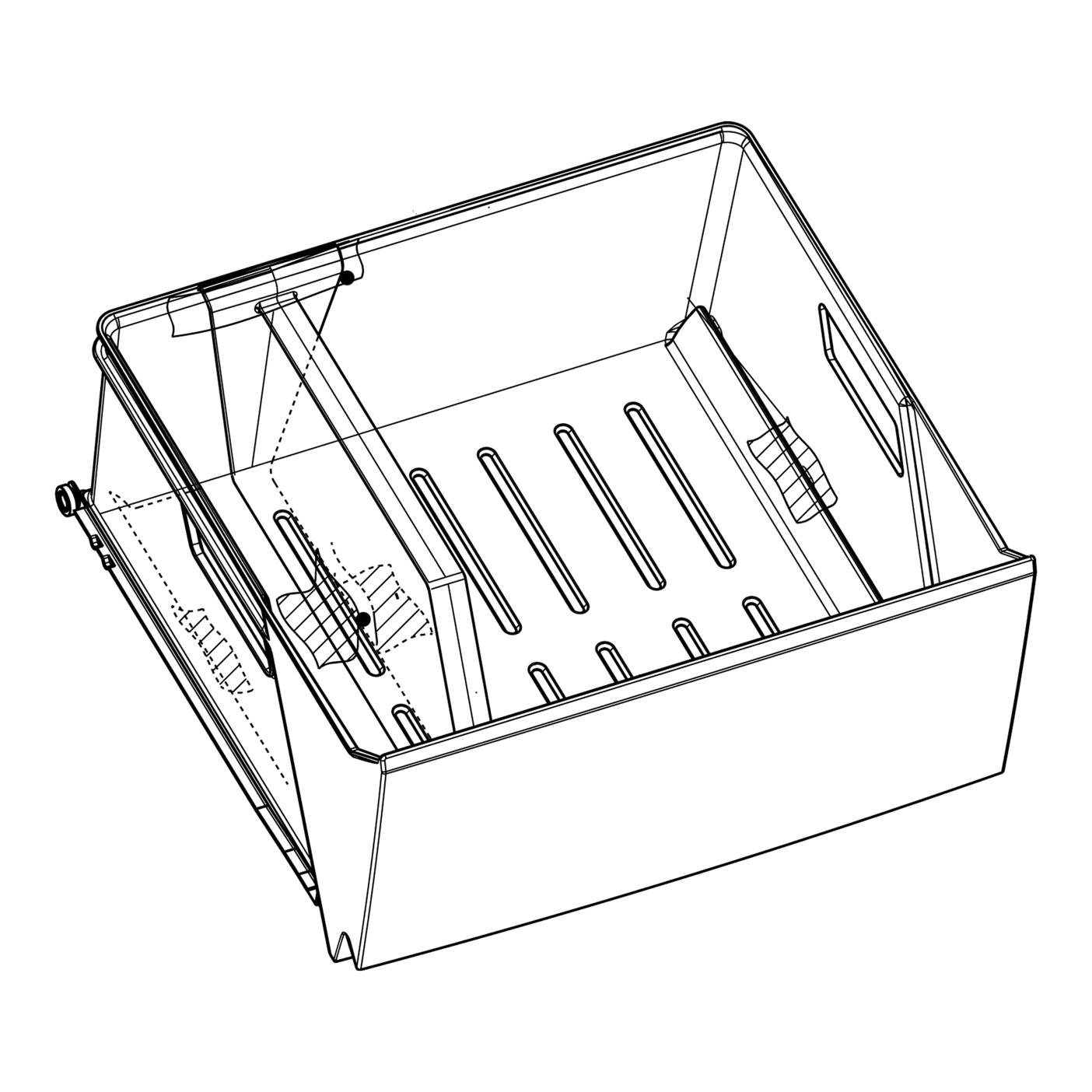 Zanussi vegetable box, neutral, 738, 455x217mm 2251517245