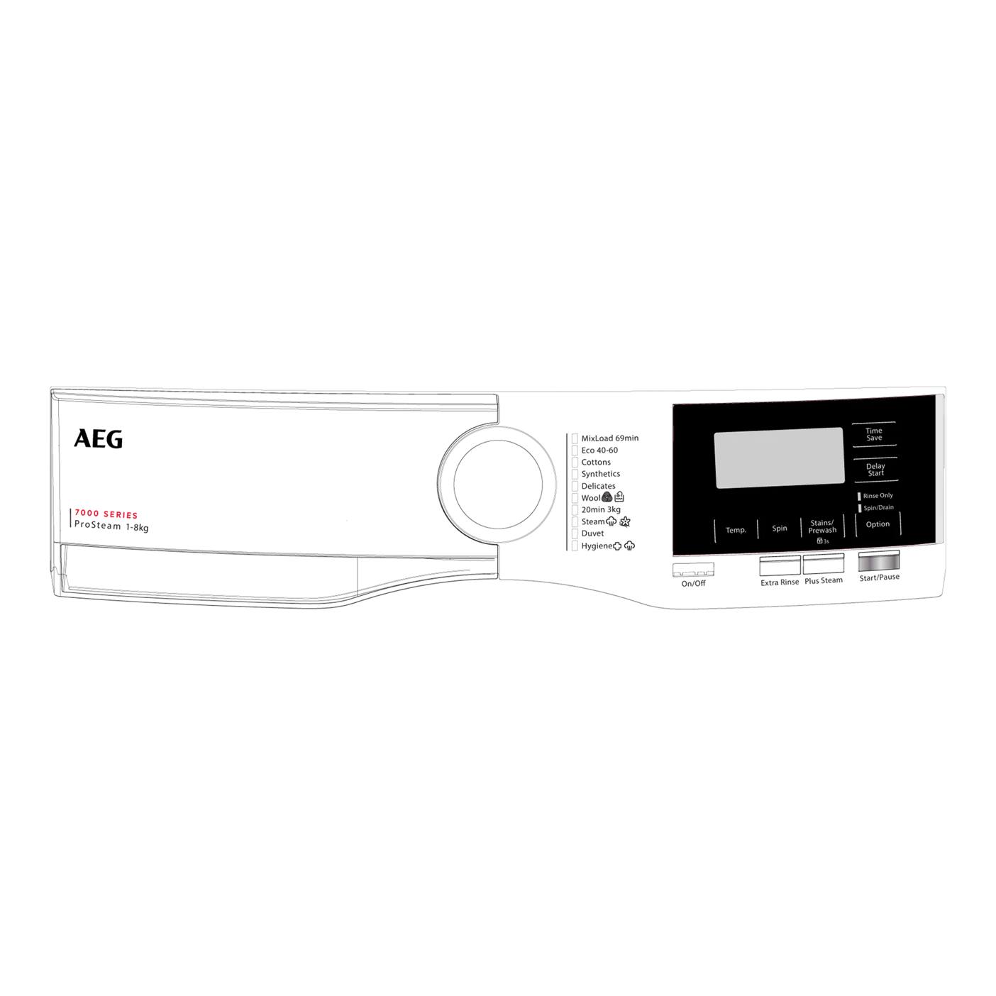 Zanussi control panel, white, AEG 140248826012