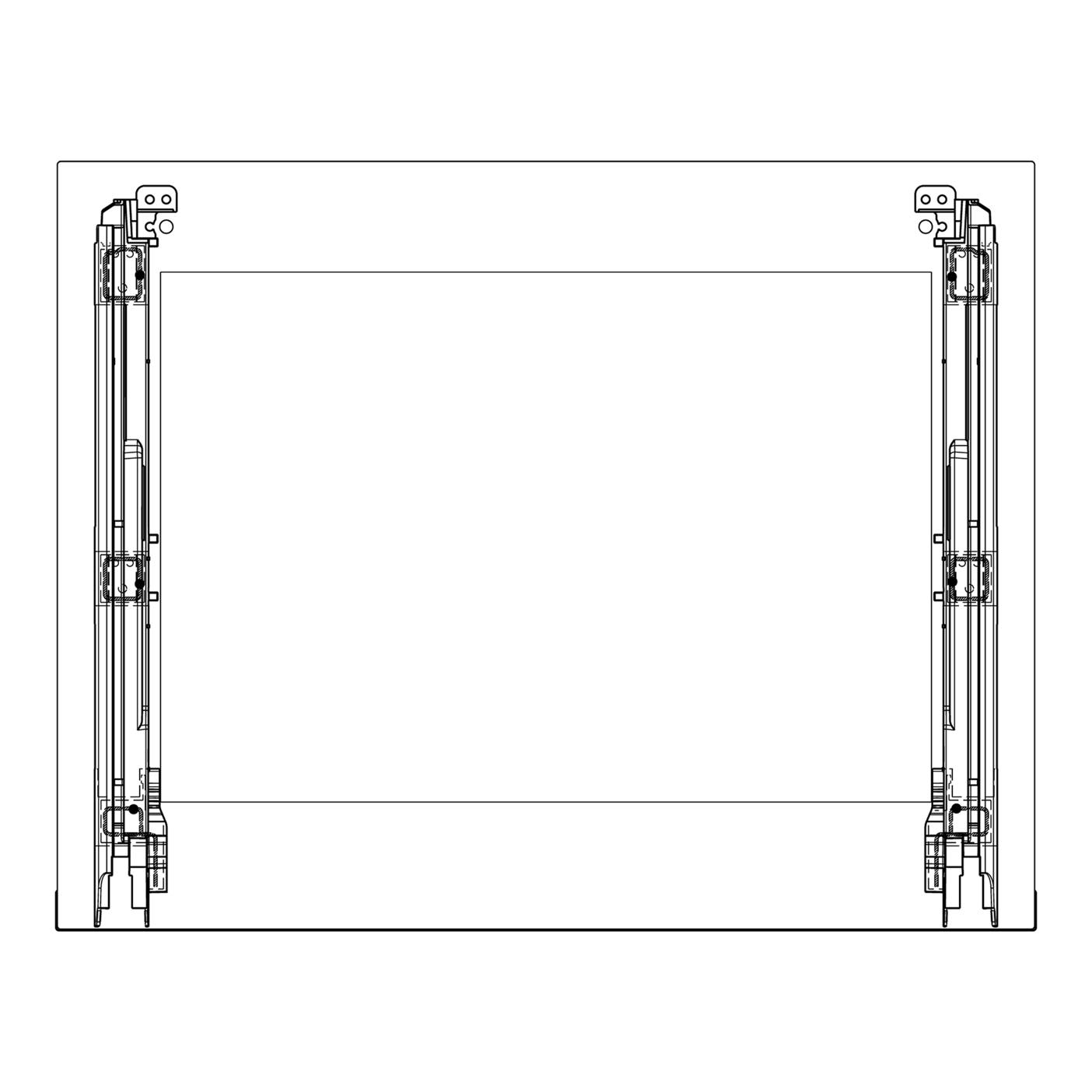 AEG Frontscheibe, Inox, 596x466mm 140225485493