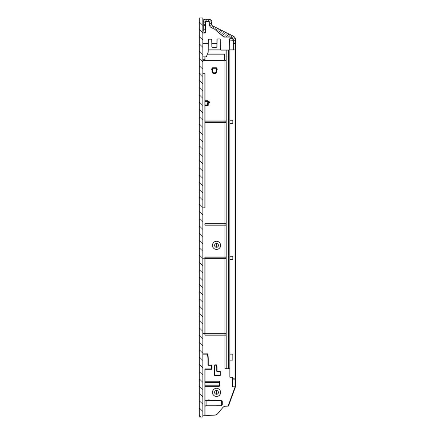 AEG cristal frontal, inox, 592x465mm 140032463709