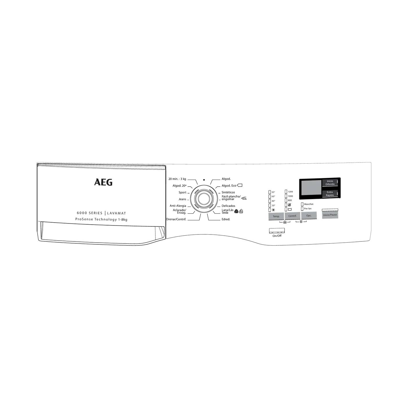 AEG panel mandos, asa, AEG 140144249012