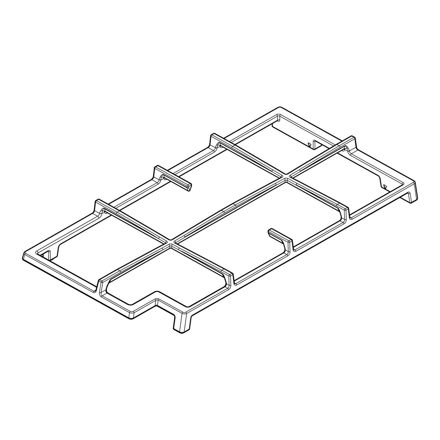 Zanussi grid, pan support, right, 140220381028