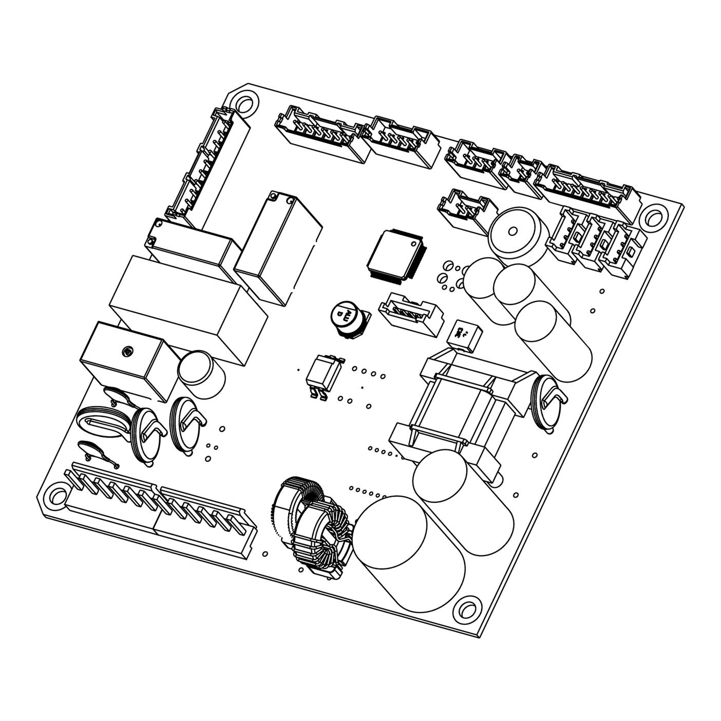Electrolux electrónica no configurada, ficha de potencia, ERF2004 140101513038