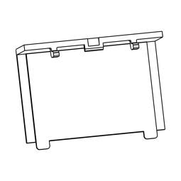 kåpa för gångled, vit, 7801, 50x75mm