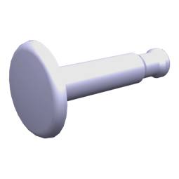 Bouton-poussoir blanc pour unité de commande de four