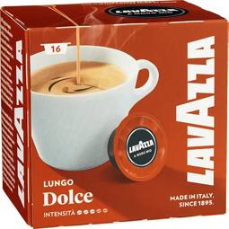 Caffé Crema Lungo Dolcemente A Modo Mio Lavazza Espresso Capsules - Pack of 16