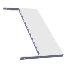 förlängningsstycke, svart, 508,7x276,5x21,5