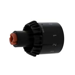 knob, double energy regulator, black, 9-0