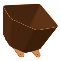 drop tray, side, 127x106x95mm