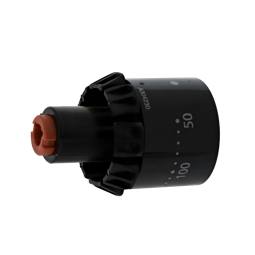 knob, thermostat, black, 0-250°C