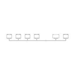 button set,white,rectangular,4+2,TC5,AEG