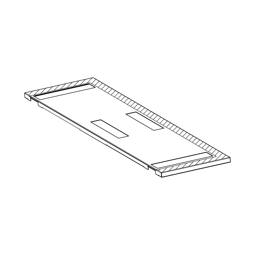 painel vidro, central, inox, skyline 1145,9x251