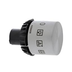 knob, function, grey, 9+0