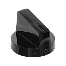 knob, selector, black, +/-