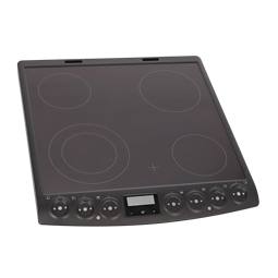 cooking top with frame, black