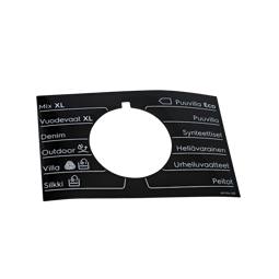 programme plate,knob,adhesive,FI