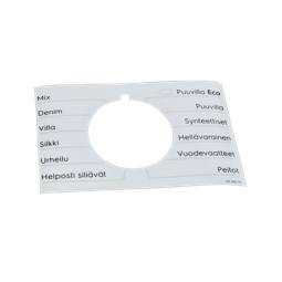 programme plate,knob,adhesive,FI