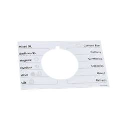 programme plate, knob, adhesive, EN