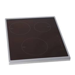 cooking top with frame, inox, 496x600mm