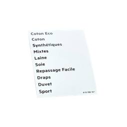 programme plate, adhesive