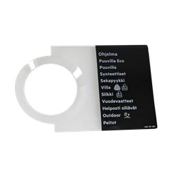 programme plate,knob,adhesive,FI