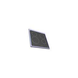 cooking top with frame, white, 596x600mm
