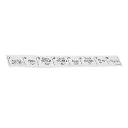 Dishwasher Programme Plate Label