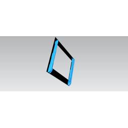 front glass, white, 594x465mm
