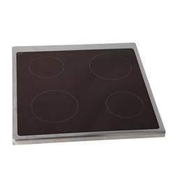 GLASPLATTE MIT RAHMEN,INOX,596