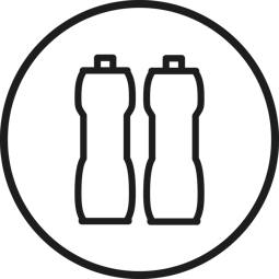 Ensemble de bouteilles 2-en-1 pour emporter (set 2 pièces, 300 ml, avec couvercle)