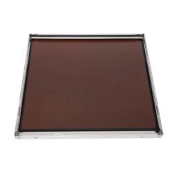üveglap kerettel, inox, 596x600mm