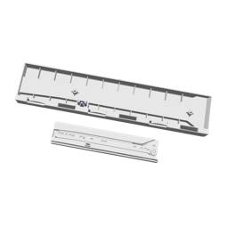 glass shelf, rails, kit, 429x300mm