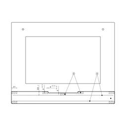 Gruppo per vetro porta - 593x467mm