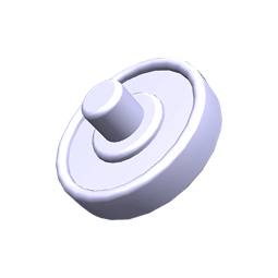Roue,ens. bandeau verre,blanc,