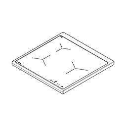 piano con cornice, bianco, 596x600mm