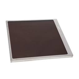 GLASPLATTE MIT RAHMEN,INOX,596