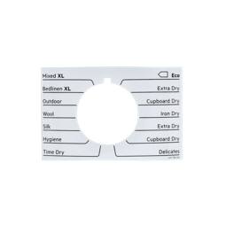 programme plate, knob, adhesive, EN